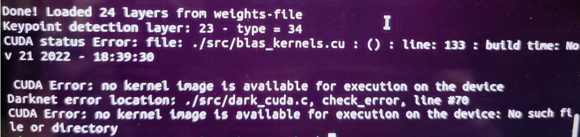 【已解决】CUDA Error：no kernel image is available for execution on the device：No such file or directory