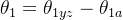 \theta_{1}=\theta_{1yz}-\theta_{1a}