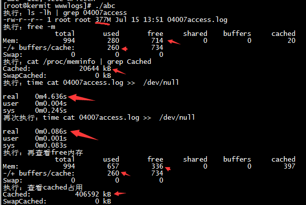 linux通过Page Cached内存机制明显提升磁盘IO性能
