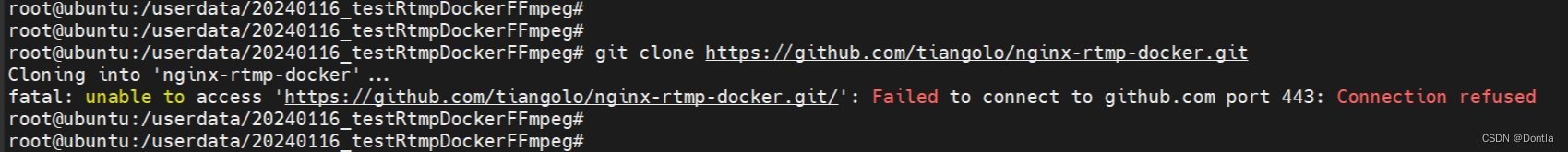 Docker RTMP服务器搭建与视频流推送示例（流媒体服务器tiangolo/nginx-rtmp，推流客户端ffmpeg）