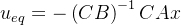 u_{eq}=-\left ( CB \right )^{-1}CAx