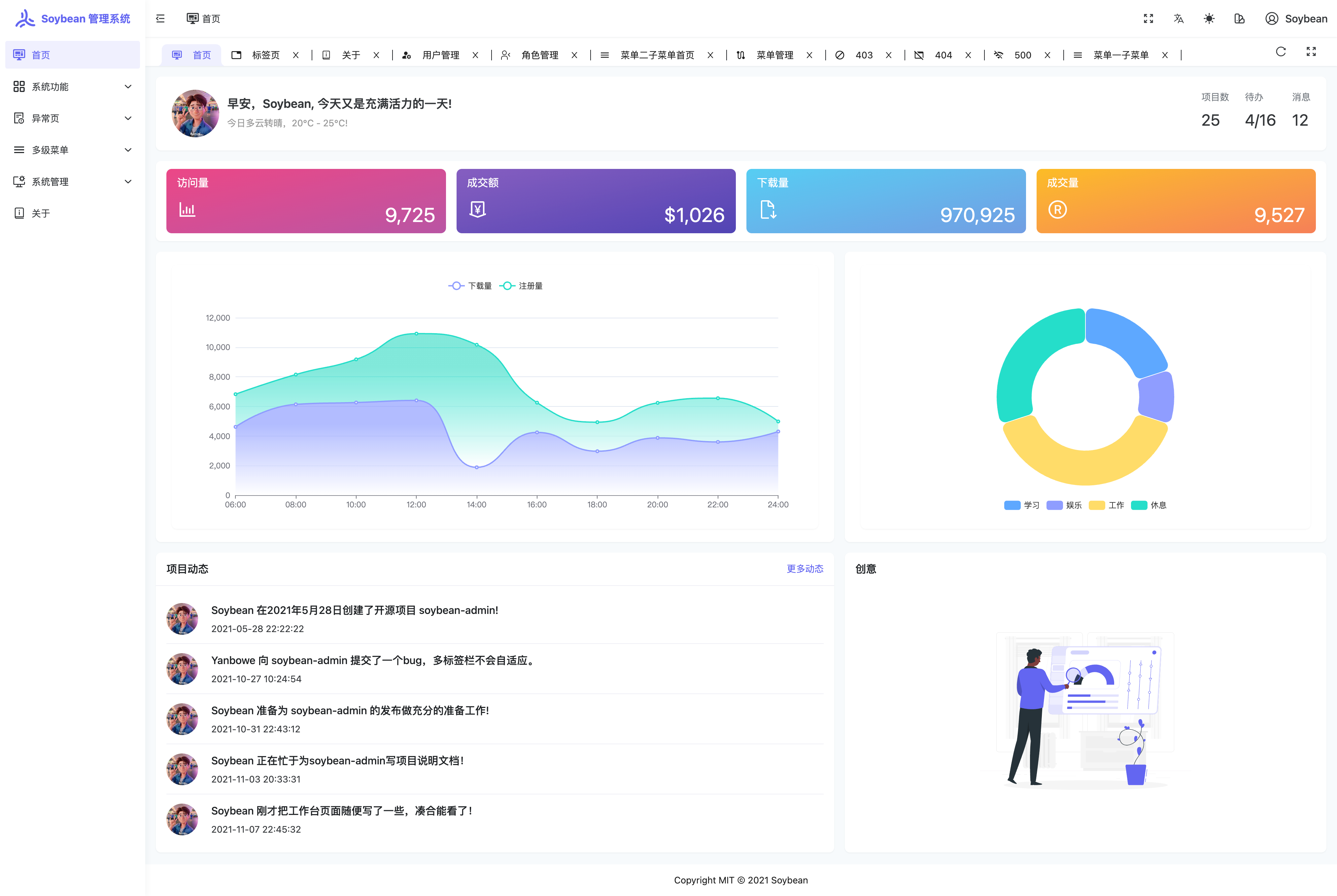 优雅强大的前端管理模板——Soybean Admin