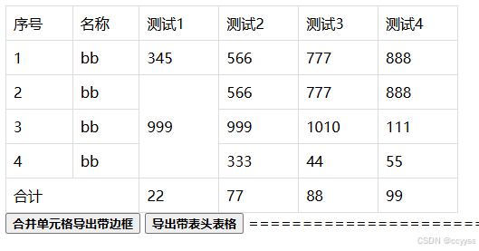 前端使用xlsx-js-style导出Excel，带样式，并处理合并单元格边框显示不全和动态插入表头解决