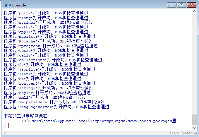 安装R包“languageserver”